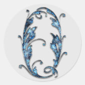 Monogramm Nummer 0 Aufkleber (Vorderseite)