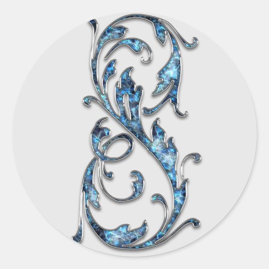 Monogramm Nummer 8 Aufkleber (Vorderseite)