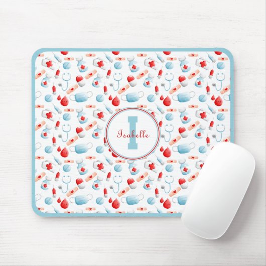 Monogramm Nurse Mousepad (Mit Mouse)