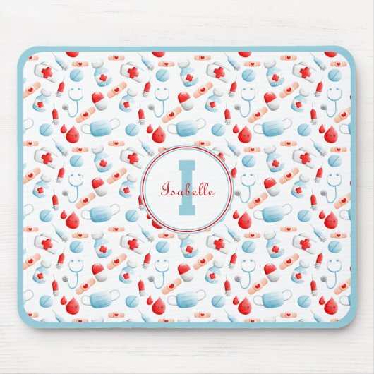 Monogramm Nurse Mousepad (Vorne)