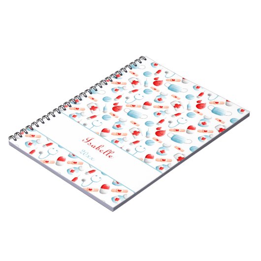 Monogramm Nurse Notizblock (Linke Seite)