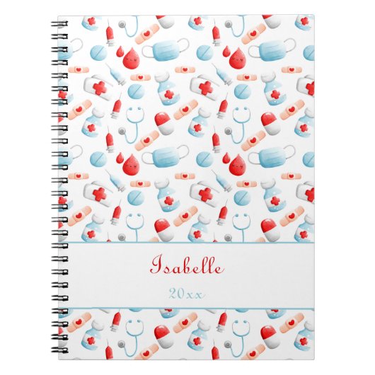 Monogramm Nurse Notizblock (Vorderseite)