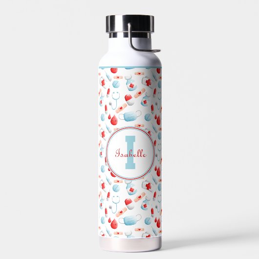 Monogramm Nurse Trinkflasche (Links)