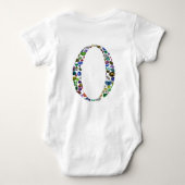Monogramm 'O' Baby Strampler (Rückseite)
