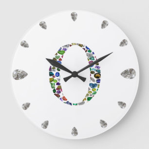 Monogramm 'O' Große Wanduhr