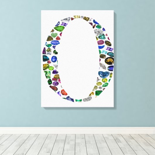 Monogramm 'O' Leinwanddruck (Insitu (Holzboden))