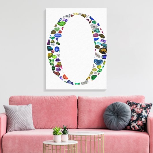 Monogramm 'O' Leinwanddruck (Insitu (Wohnzimmer))