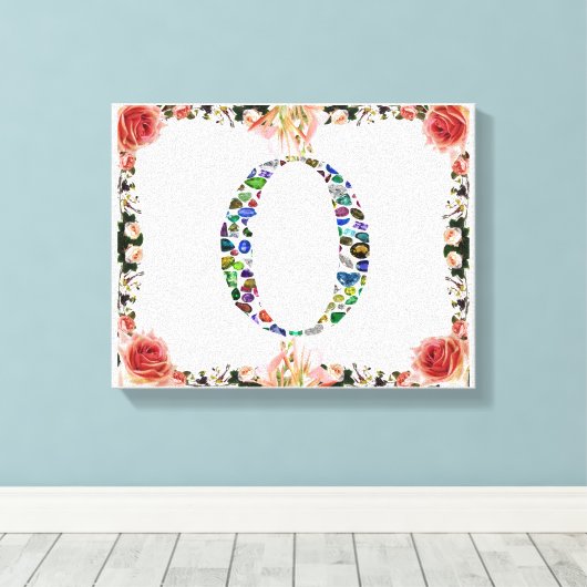 Monogramm 'O' Leinwanddruck (Insitu (Holzboden))