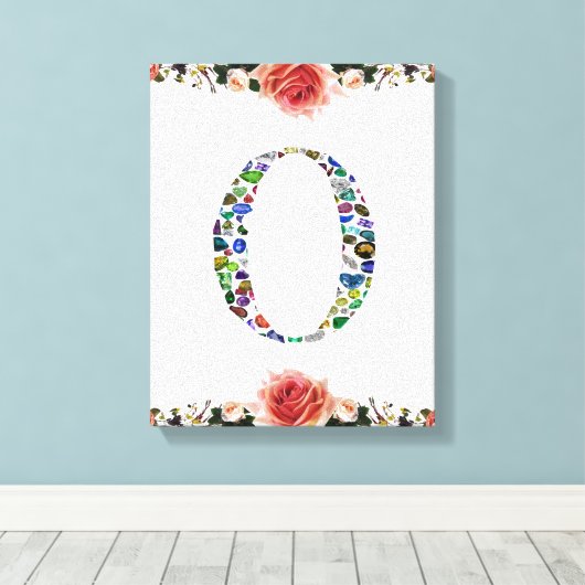 Monogramm 'O' Leinwanddruck (Insitu (Holzboden))