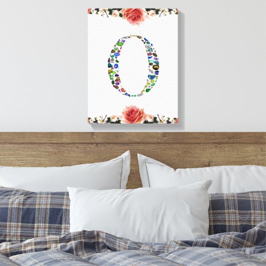 Monogramm 'O' Leinwanddruck (Insitu (Schlafzimmer))