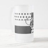 Monogramm O Mattglas Bierglas (Vorderseite Links)