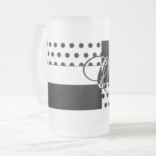 Monogramm O Mattglas Bierglas (Vorderseite Links)