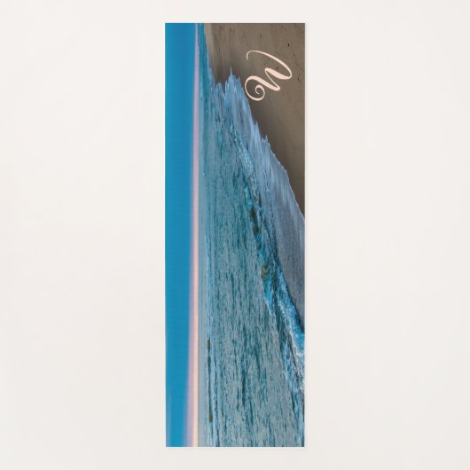 Monogramm Ocean Beach Scenes Yogamatte (Vorderseite)