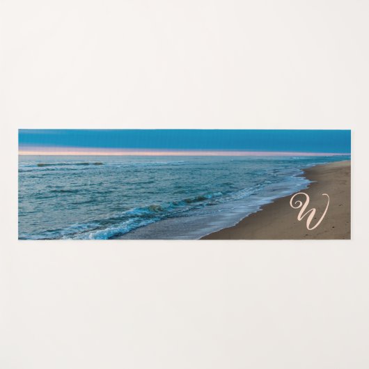 Monogramm Ocean Beach Scenes Yogamatte (Vorderseite (Horizontal))
