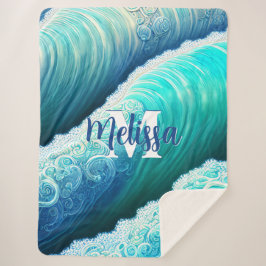 Monogramm Ocean Waves Nature Sherpadecke