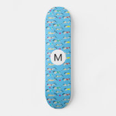 Monogramm Octopus Skateboard (Vorderseite)