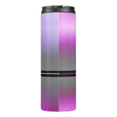 Monogramm oder Name, Gradient Lila & grau Thermosbecher (Rückseite)