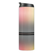 Monogramm oder Name, rosa und grau glänzen Thermosbecher (Nach rechts gedreht)