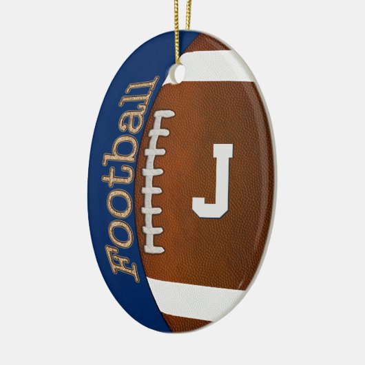 Monogramm-oder Zahl-Fußball-Verzierung, Ihre Keramikornament (Links)