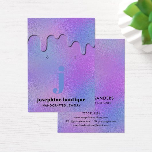 Monogramm-Ohrring-Anzeige für Tropfen von Iridesce (Schreibtisch)