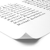 Monogramm Olivenblatt Hochzeit 15 Tafelsitzdiagram Poster (Ecke)