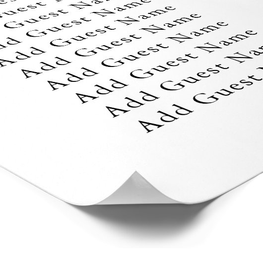 Monogramm Olivenblatt Hochzeit 17 Tabelle Sitzplan Poster (Ecke)