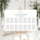 Monogramm Olivenblatt Hochzeit 17 Tabelle Sitzplan Poster