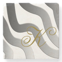 Monogramm ombre gold-graue Linie abstrakt