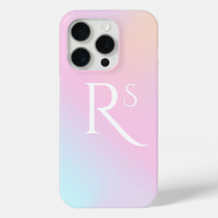 Monogramm Ombre Holografisch Rosa Weiblich Persona Case-Mate iPhone Hülle