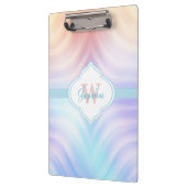 Monogramm-orange aquamariner Lavendel Klemmbrett (Links)