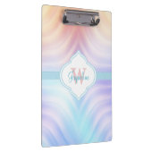 Monogramm-orange aquamariner Lavendel Klemmbrett (Rechts)