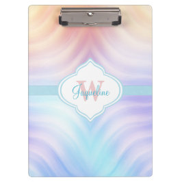 Monogramm-orange aquamariner Lavendel Klemmbrett