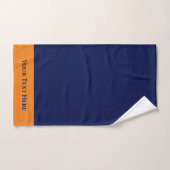 Monogramm Orange Blau Gestreift Einfarbig Badhandtuch Set (Handtuch)