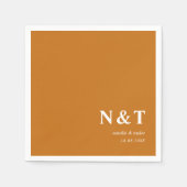 monogramm orange-braun serviette (Vorderseite)