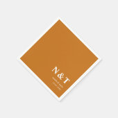 monogramm orange-braun serviette (Ecke)
