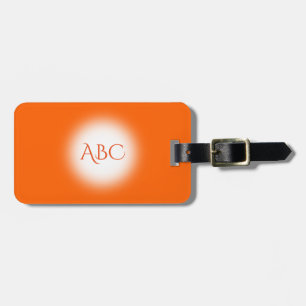 Monogramm-Orange Gepäckanhänger