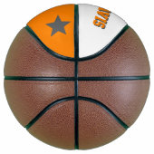 Monogramm Orange, Grau und Weiß Basketball (Rechts)
