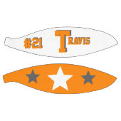 Monogramm Orange, Grau und Weiß Basketball (Panele)