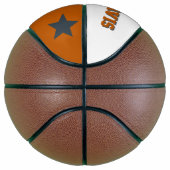 Monogramm Orange, Grau und Weiß Basketball (Rechts)