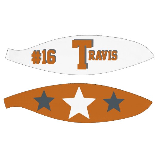 Monogramm Orange, Grau und Weiß Basketball (Panele)