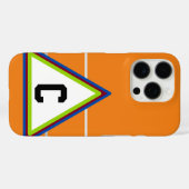 Monogramm Orange Grün Blau Geometrisch Case-Mate iPhone Hülle (Rückseite (Horizontal))