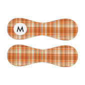 Monogramm Orange kariert Baseball (Paneele)