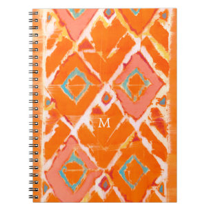 Monogramm   orange Stammes- II Notizblock