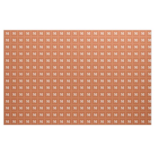 Monogramm orange stoff (Yard (91,4 cm))