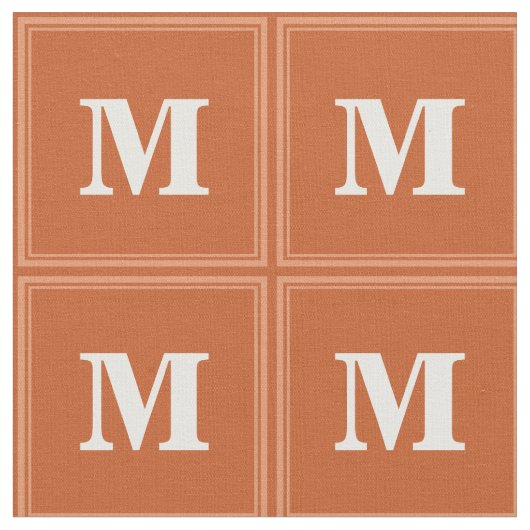 Monogramm orange stoff (Nahaufnahme)