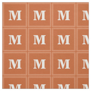 Monogramm orange stoff