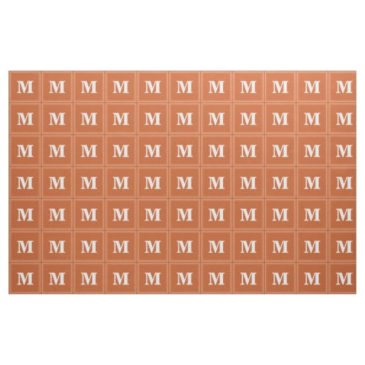 Monogramm orange stoff (Fat Quarter (45,7 x 55,9 cm))