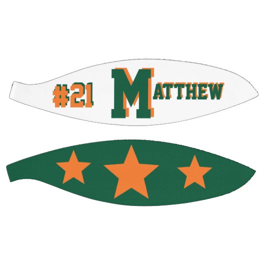 Monogramm Orange und Grün Basketball (Panele)