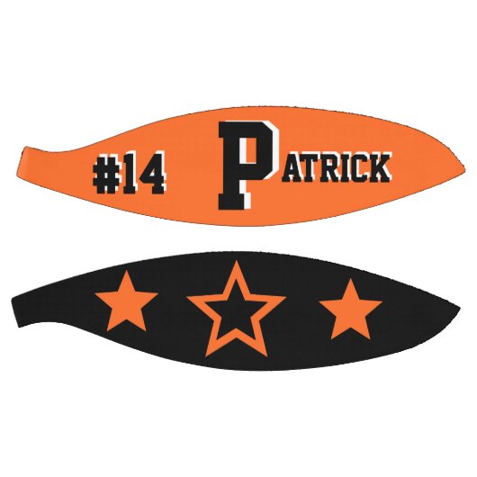 Monogramm Orange und Schwarz Basketball (Panele)