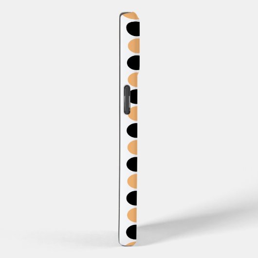 Monogramm Orange und Schwarz Case-Mate iPhone Hülle (Rückseite / Rechts)